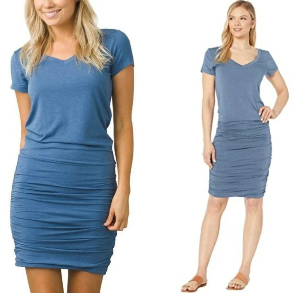 Prana sapphire blue foundation dress sz M
